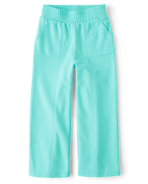 Girls Fleece Wide Leg Lounge Pants