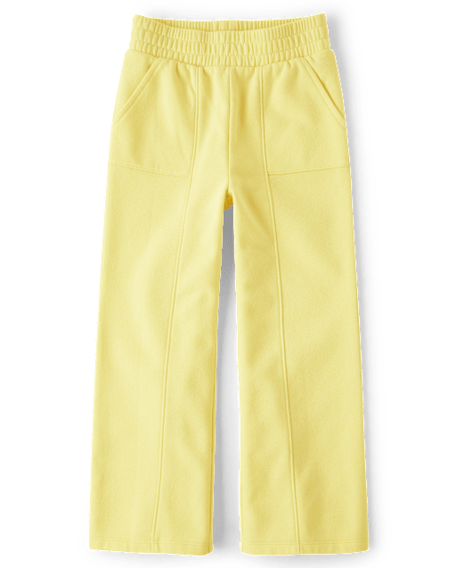 Girls Fleece Wide Leg Lounge Pants