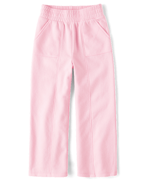 Girls Fleece Wide Leg Lounge Pants