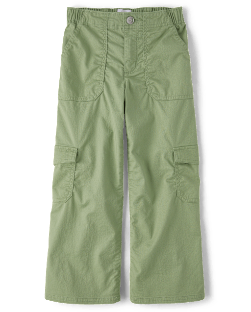 Girls Wide Leg Cargo Pants