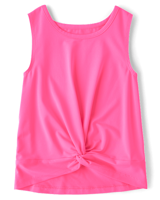 Girls Quick Dry Twist Front Tank Top