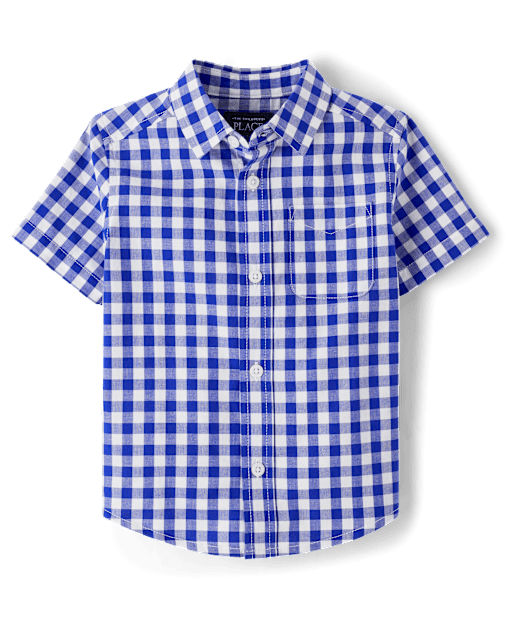 Baby And Toddler Boys Dad And Me Gingham Poplin Button Up Shirt