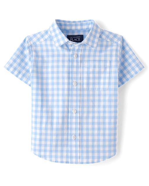 Baby And Toddler Boys Dad And Me Gingham Poplin Button Up Shirt