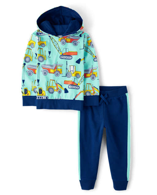 Baby And Toddler Boys Construction 2-Piece Outfit Set