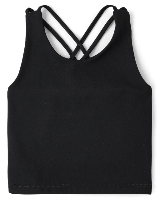 Girls Quick Dry Cross Back Tank Top