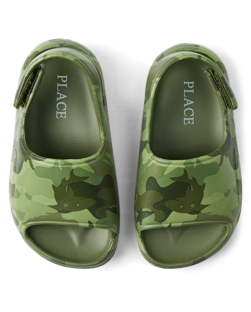 Toddler Boys Print Slides