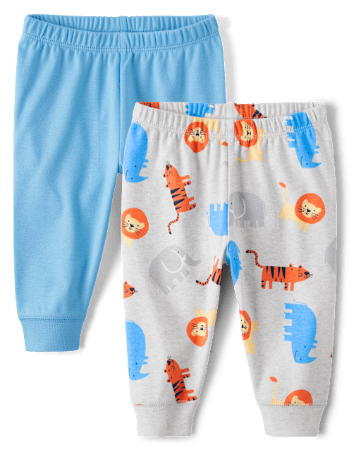 Baby Boys Animal Pants 2-Pack