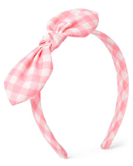 Girls Gingham Bow Headband
