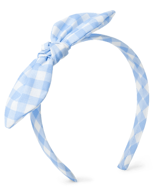 Girls Gingham Bow Headband