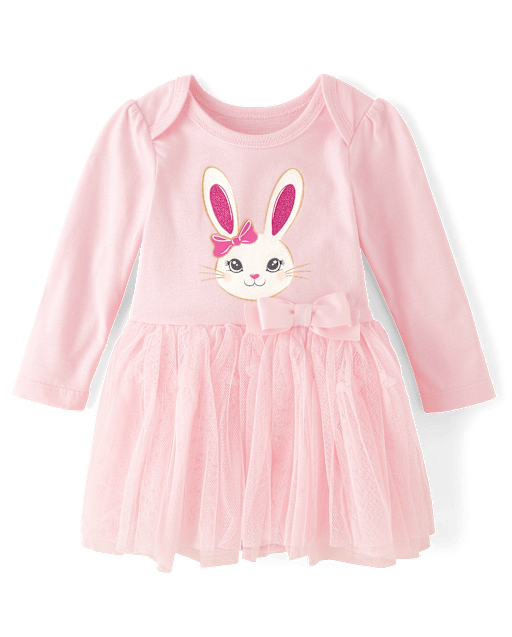Baby Girls Bunny Tutu Bodysuit Dress