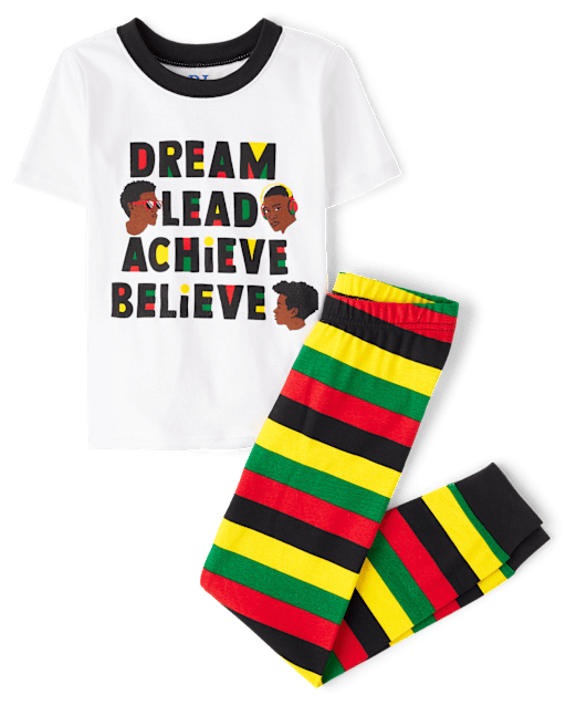 Boys Matching Family Black History Snug Fit Cotton Pajamas