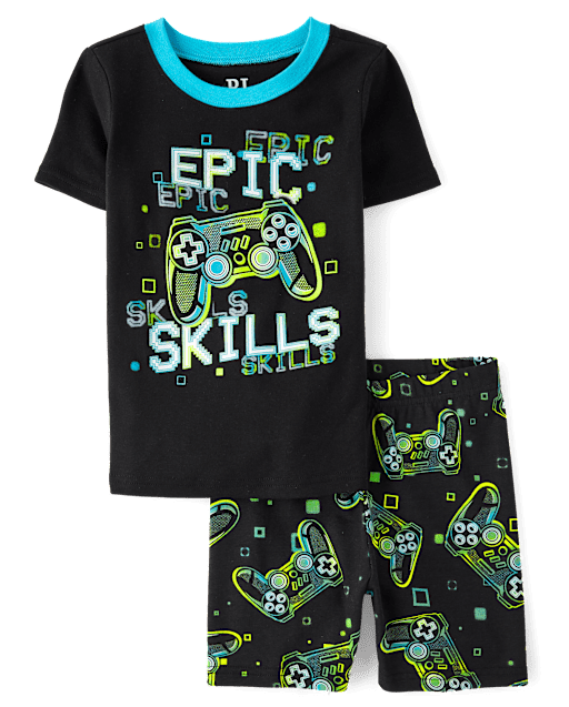 Boys Gamer Epic Skills Snug Fit Cotton Pajamas