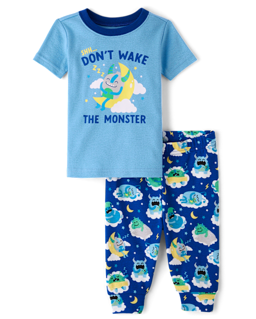Baby And Toddler Boys Monster Snug Fit Cotton Pajamas