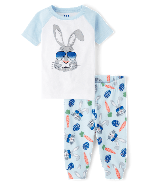 Baby And Toddler Boys Bunny Sunglasses Snug Fit Cotton Pajamas