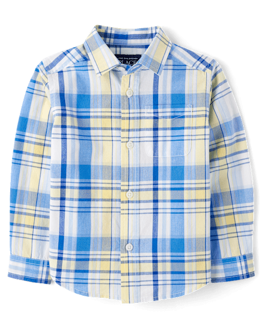 Baby And Toddler Boys Dad And Me Plaid Poplin Button Up Shirt