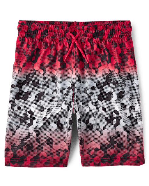 Boys Print Mesh Basketball Shorts