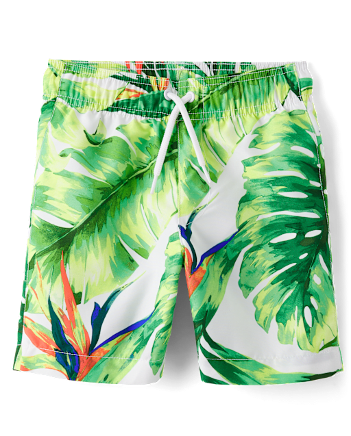Boys Print Swim Trunks