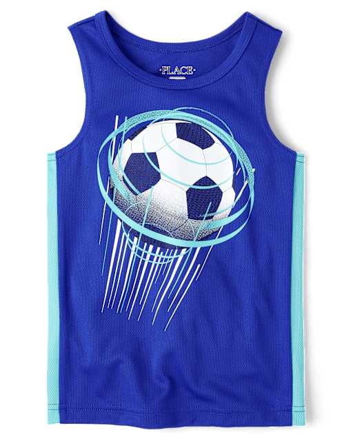 Boys Soccer Mesh  Performance Muscle Tank Top