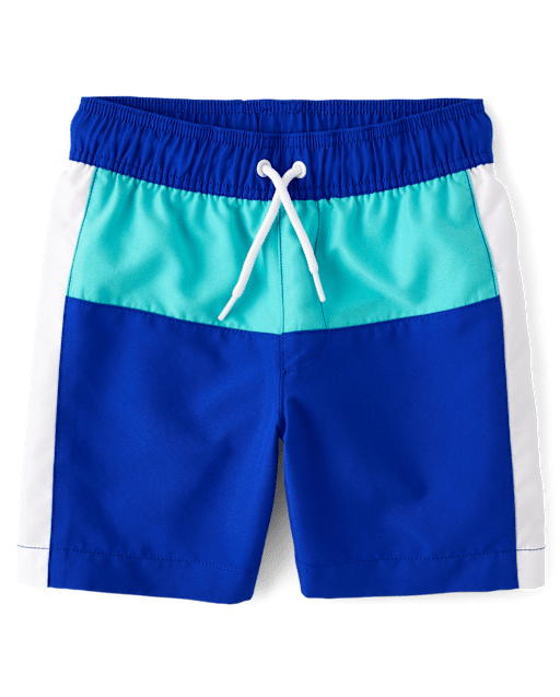 Boys Colorblock Swim Trunks
