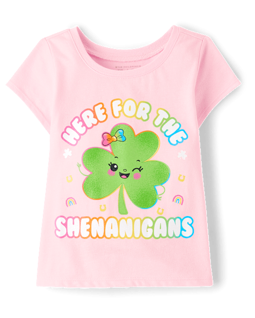 Baby And Toddler Girls St. Patrick's Day Shenanigans Graphic Tee