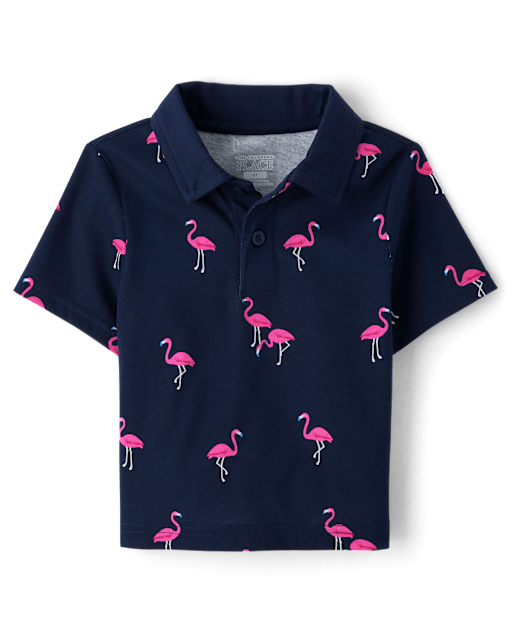Baby And Toddler Boys Flamingo Polo