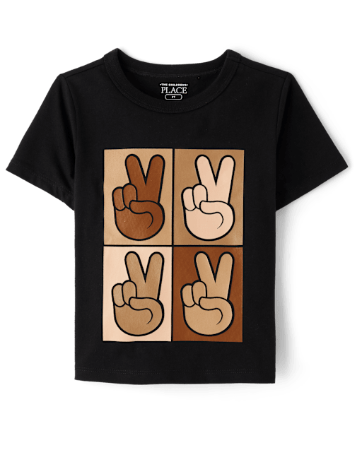 Baby And Toddler Boys Peace Sign Graphic Tee