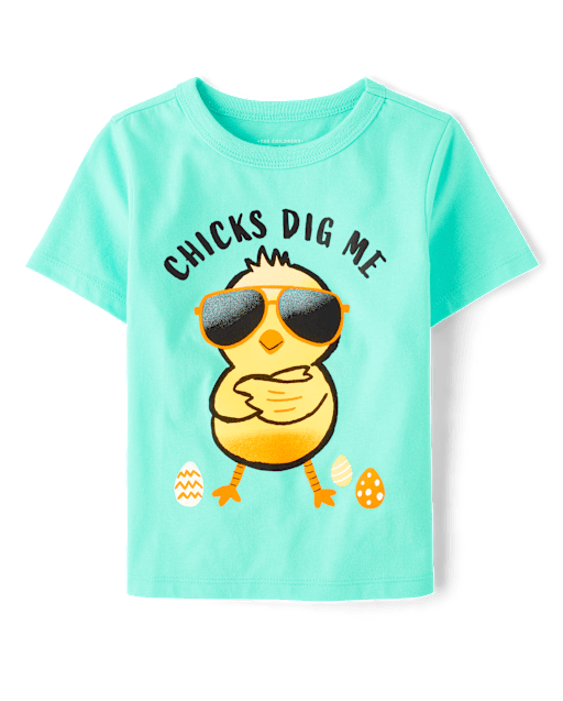 Baby And Toddler Boys Easter Chicks Dig Me Graphic Tee