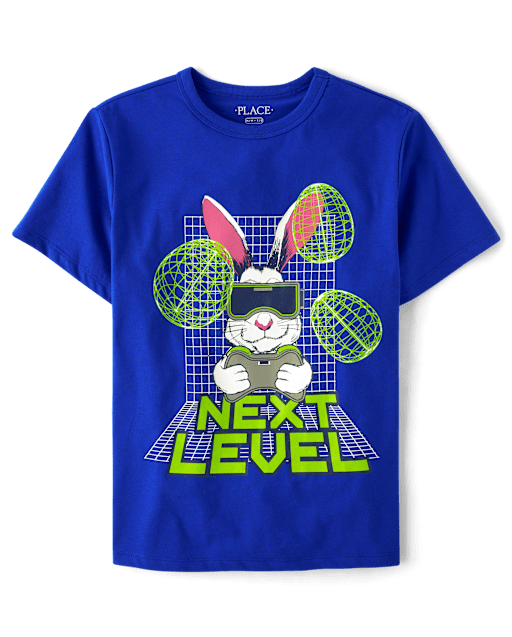 Boys Easter Bunny Gamer Graphic Tee
