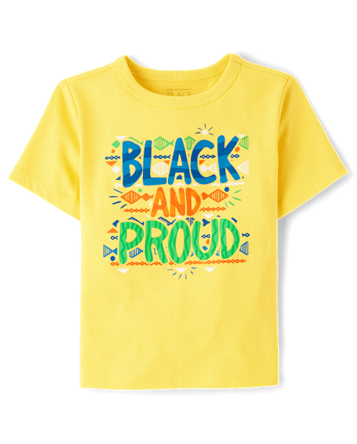 Baby And Toddler Boys Black And Proud Graphic Tee