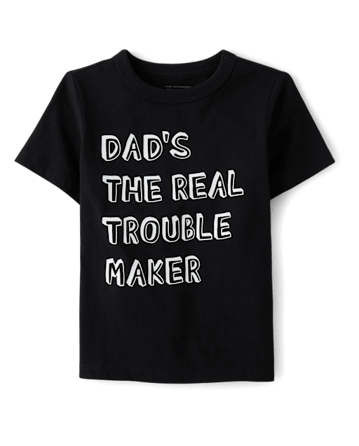 Baby And Toddler Boys Dad Trouble Maker Graphic Tee