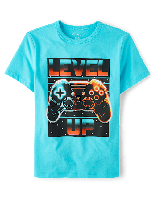 Boys Level Up Gamer Graphic Tee