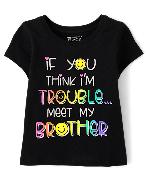 Baby And Toddler Girls Meet My Brother Graphic Tee