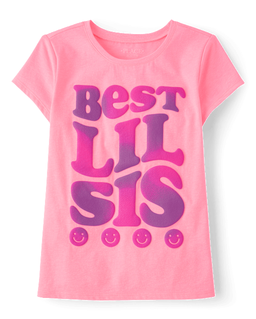 Girls Best Lil Sis Graphic Tee