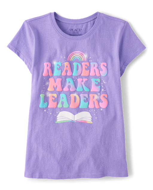 Girls Readers Make Leaders Graphic Tee