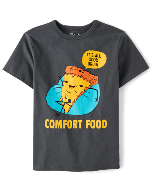 Boys Pizza Comfort Food Graphic Tee