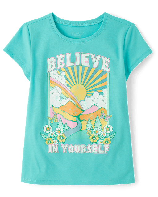 Girls Believe In Yourself Graphic Tee