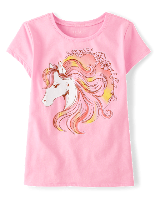 Girls Horse Graphic Tee