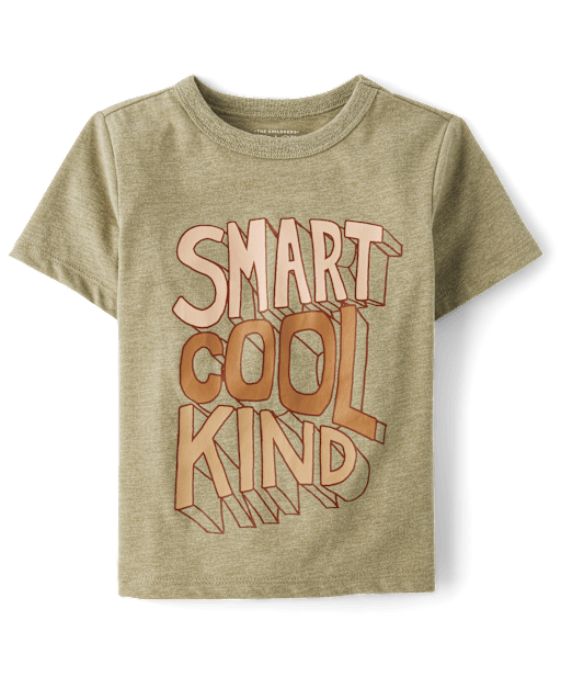 Baby And Toddler Boys Smart Cool Kind Graphic Tee