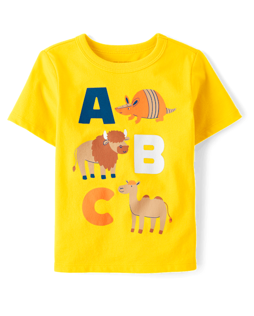 Baby And Toddler Boys Animal Alphabet Graphic Tee