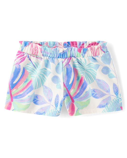 Baby And Toddler Girls Print Paperbag Waist Shorts