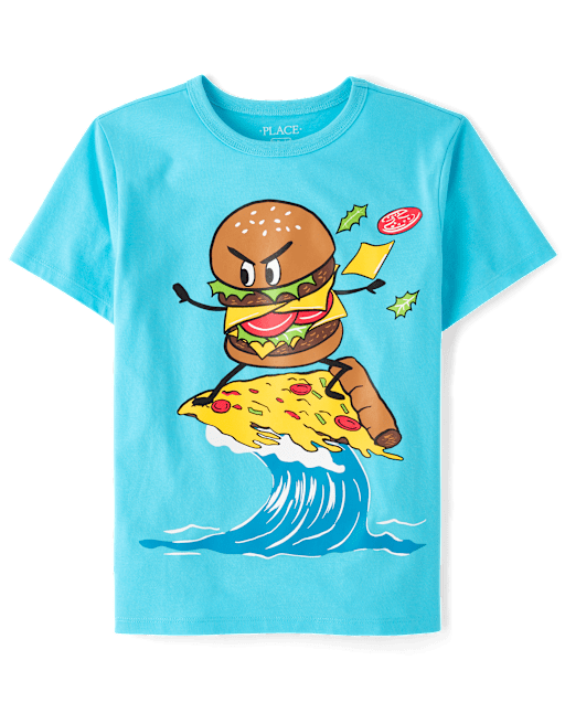 Boys Burger Surf Graphic Tee