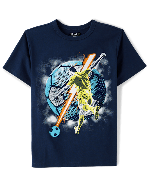 T-shirt graphique de football pour garçon