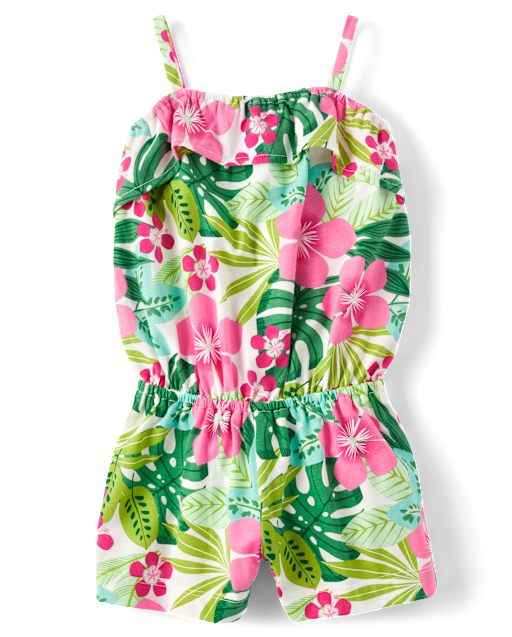 Baby And Toddler Girls Print Ruffle Romper