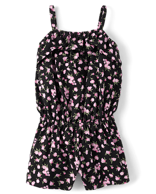 Baby And Toddler Girls Print Ruffle Romper