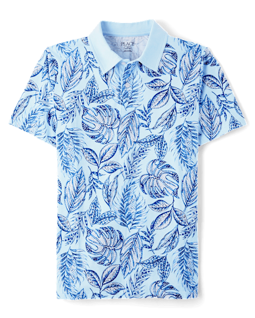 Mens Matching Family Tropical Polo
