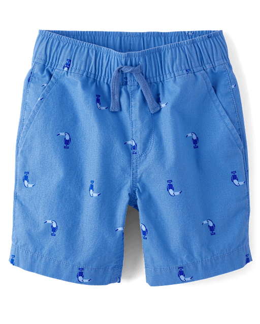 Boys Print Pull On Jogger Shorts