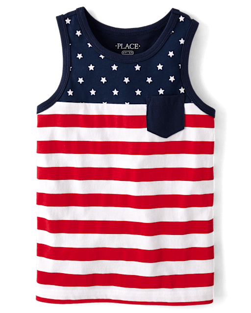 Boys American Flag Tank Top