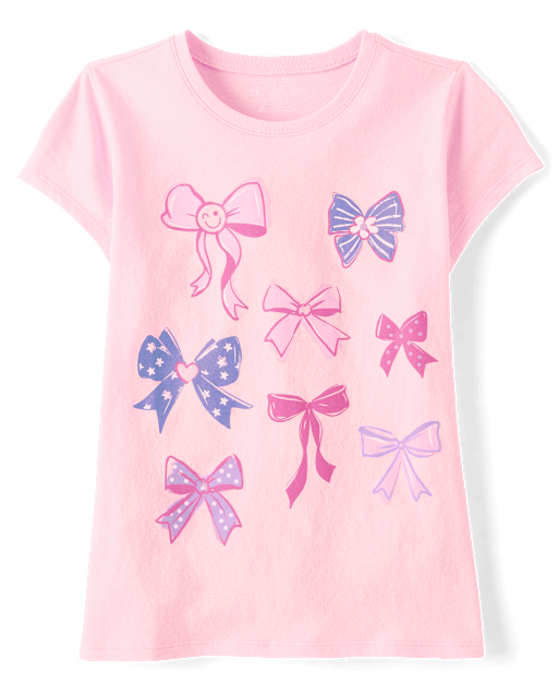 Girls Bow Graphic Tee