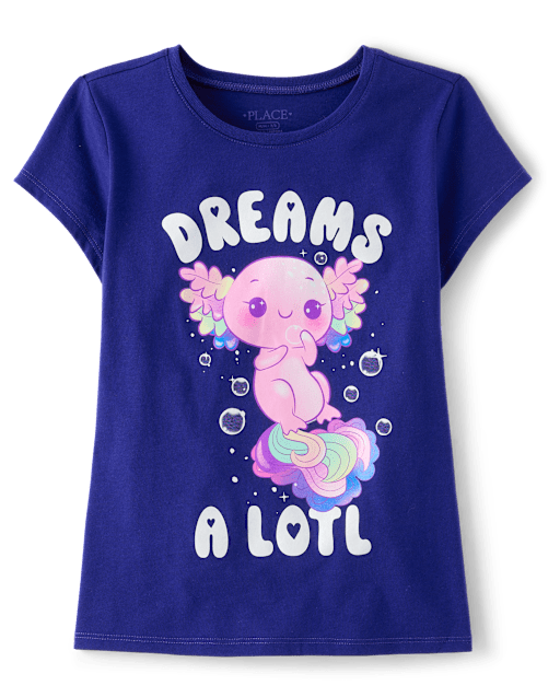 Girls Axolotl Dreams Graphic Tee
