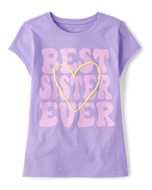 Girls Best Sister Ever Graphic Tee